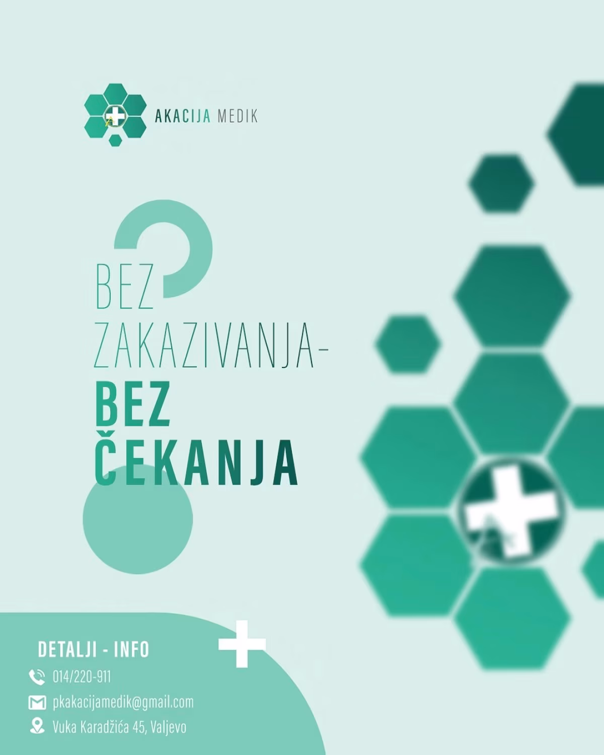 Bez zakazivanja, bez čekanja.
